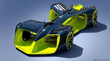 Tron Legacy Designer Unveils New Autonomous Formula E Race Car