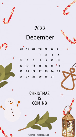 December Wallpaper Christmas Is Coming Calendar I Take