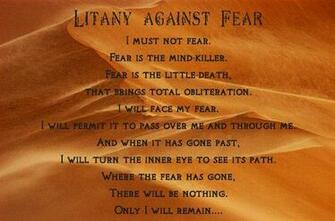 Litany Against Fear Thoughts