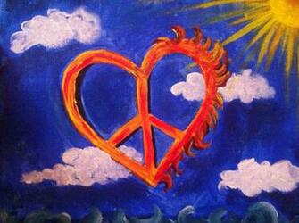 Colorful Peace Sign Background
