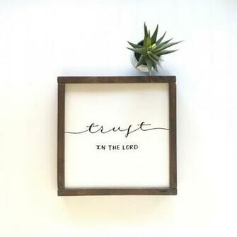Trust In The Lord Sign Reglious Baptism Gift Communion