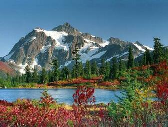 Mountain Valleys Wallpaper Lake Under Icy In Centre Meadows