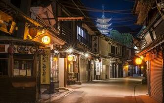 Image Japan Miyajima Street Night Lights Cities
