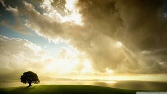 Sun Shining Through The Clouds Wallpaper