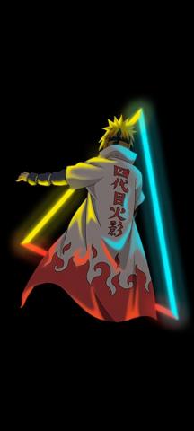 Minato Neon Naruto Black Shippuden Simple Hokage Anime HD