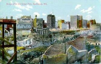 Cards Baltimore City Street Scenes Fires And Fire Department Churches