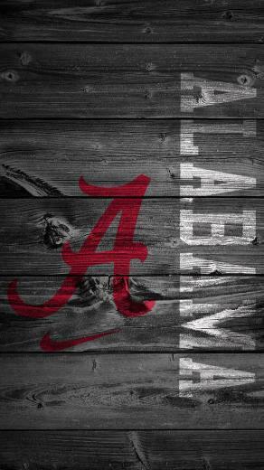 Alabama Black Wood iPhone Wallpaper Top