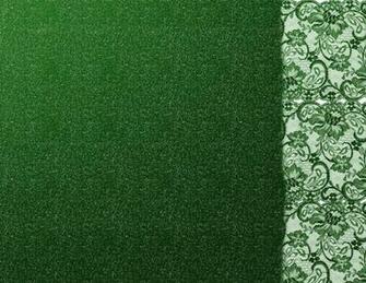 Metallic Dark Green Lace Wallpaper