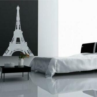 Interior Cool Bedroom With Paris Wallpaper Theme Lov In Home