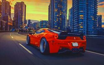 Red Ferrari Background Wallpaper HD Cars