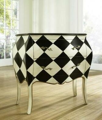 Black And White Harlequin Chest