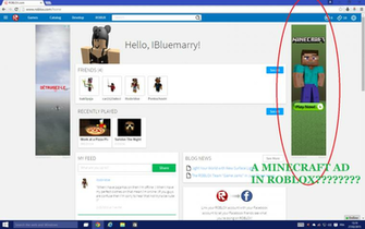 An Minecraft Ad Found In The Roblox Website By Rsmoor