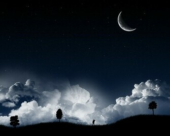 A Dark Starry Night Desktop Pc And Mac Wallpaper