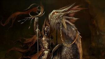 Dragon And Knight Wallpaper Background