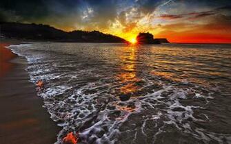 Wallpaper Sunset Landscapes Nature Beach Categories
