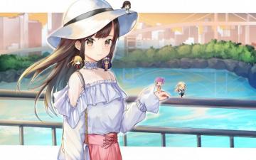 Brown Hair Anime Girl Chibi Wallpaper Teahub Io