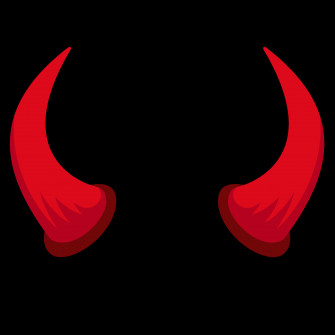 Red Devil Horns Graphic Wallpaper