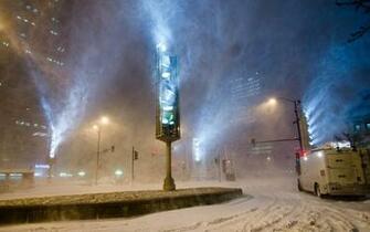 Roads Winter Storm Snow Flakes Blizzard Lights Lamp Traffic Wallpaper