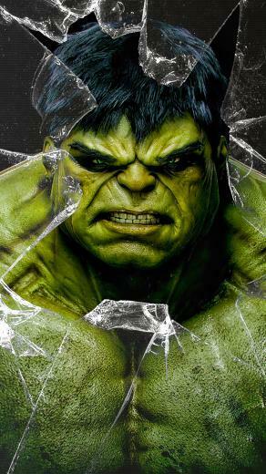 Hulk Broken Glass iPhone 3wallpaper Parallax Les Wallpaper