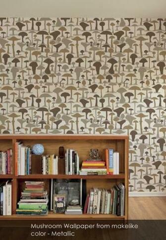 Mushroom Wallpaper From Makelike In Metallic A Wee Pinch Of