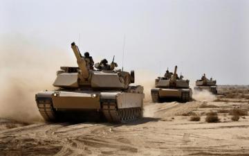 M1a2 Abrams Usa Tank Weapon Military Desert Wallpaper HD