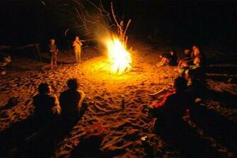 Beach Bonfire Wallpaper