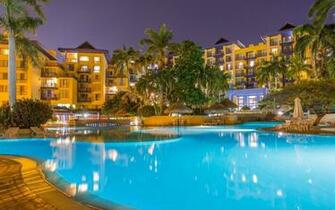 Wallpaper Santa Marta Colombia Swim Pool Houses Lights Night