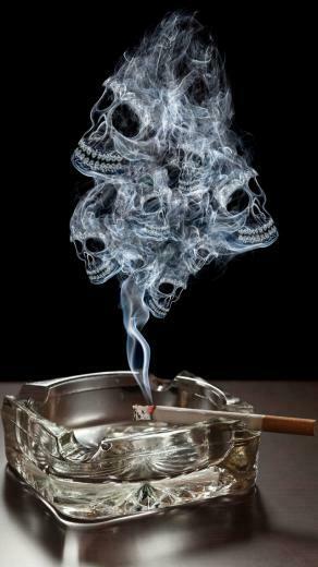 Smoking Skulls Wallpaper iPhone
