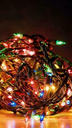 Bundle Of Christmas Lights iPhone Wallpaper