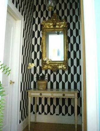 The Lee Jofa Wallpaper Is Insanely Good In This Tiny Vestibule Via