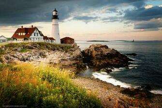 Wallpaper Portland Head Light Cape Elizabeth Maine Lighthouse