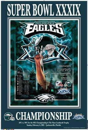 Super Bowl Xxxix Nfc Champs Philadelphia Eagles Poster