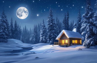 Winter Night Scenes Wallpaper
