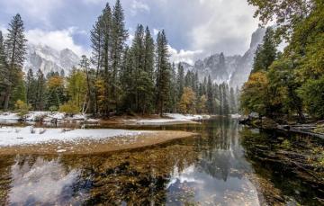Wallpaper Winter Forest Mountains Nature Lake