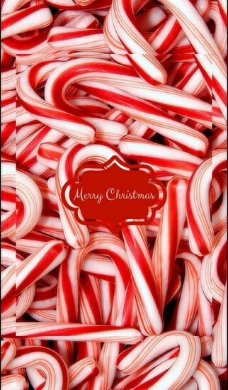 Christmas Candy Canes iPhone Wallpaper
