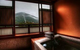 The Peaceful Ryokan Baths Of Hakone Widescreen Wallpaper Wide