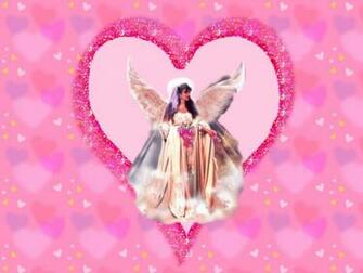 Love Wallpaper For Valentine S Day With Angels Hearts And Flowers