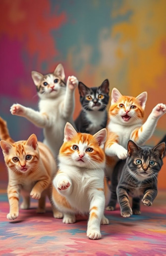 3d Moving Cats Wallpaper