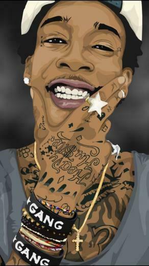 Wiz Khalifa Cartoon Pop Art Wallpaper Top