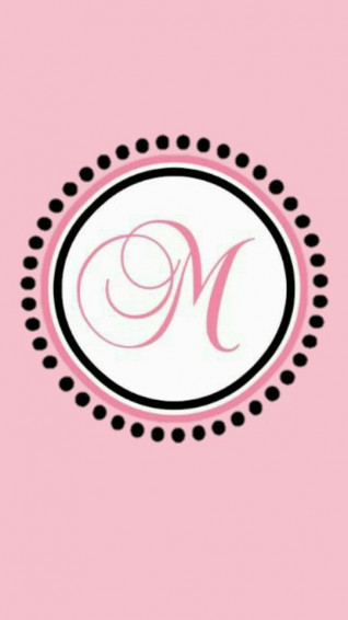 Pink Letter M Cute Wallpaper For Phone iPhone