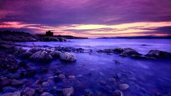 Purple Beach Sunset Wallpaper Allwallpaper In Pc En