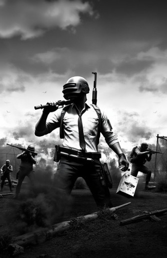 Black And White Pubg Wallpaper