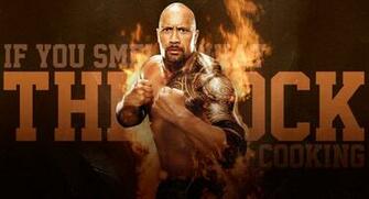 The Rock With Fire Background Wallpaper