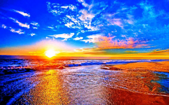 Beach Sunset Background