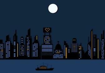 Night Time City Skyscraper Wallpaper Vector Art
