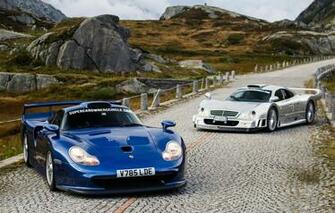 Wallpaper Mercedes Benz Porsche Gtr Clk