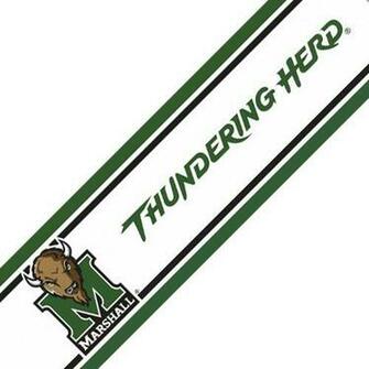 Marshall Thundering Herd Self Stick Wall Border Contemporary Wallpaper