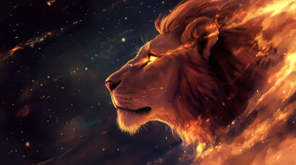 Galaxy Lion Wallpaper 4k
