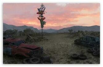 Fallout New Vegas Concept Art Junkyard HD Wallpaper For Standard