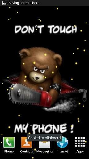 Don T Touch My Phone Live Wallpaper Theme Background With A Teddy Bear